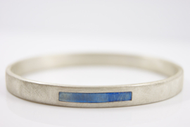 Evelien  Scharphorn zilveren armband met titanium - ES2013