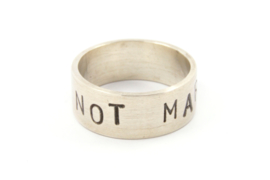 Galerie Puur - NOT MARRIED ring zilver - 9748