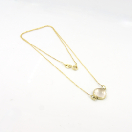 AM 125 Collier 14krt GG vierkant draad