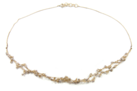 Hester Zagt - Geknoopt beige collier met parels - 11200