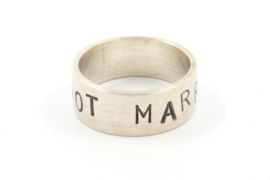 Galerie Puur - NOT MARRIED ring zilver - 9748