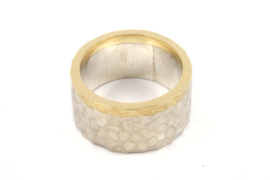 Galerie Puur - Hamerslag ring bicolor- 11018
