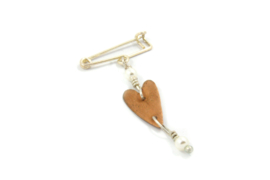 Susanne Bagaya - Mini broche hart van koper - 10187