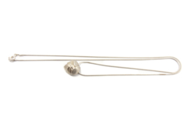 Maja Lava - Zilveren collier met knop hanger - 10938