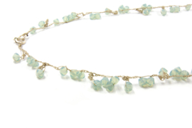 Hester Zagt - Collier met blauw-groene swarovski - 11200