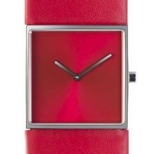 Horloge vierkant rood/rood DST-DC-001