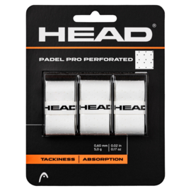 HEAD Padel Pro Perforated Overgrips - WIT