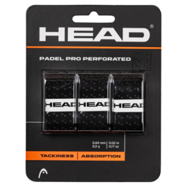 HEAD Padel Pro Perforated Overgrips - ZWART