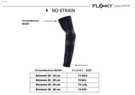 Floky NO STRAIN Arm Sleeve - ZWART (1 stuk)