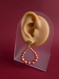Juna parel | roze oorbellen druppelvorm
