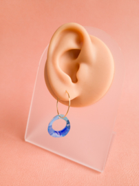 Anneke | blauwe oorbellen | GLANZEND
