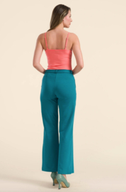 LaLamour-Sue Trousers-Petrol Blue
