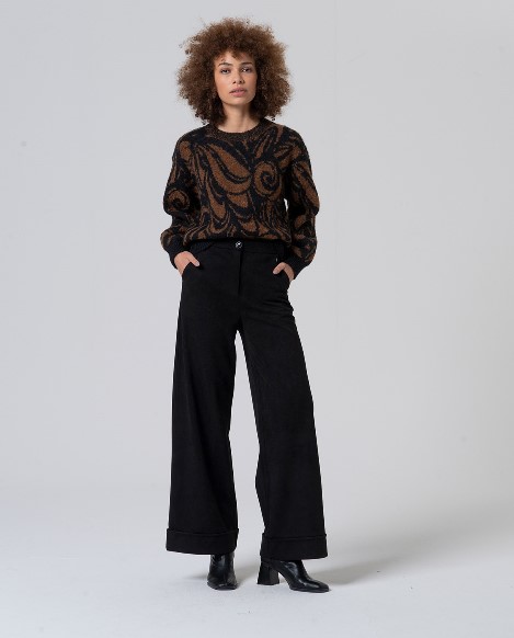 Surkana  Wide-Leg Pants  Black 555LISU526