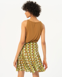 Surkana Short Skirt With Godets Green 524GIVI616