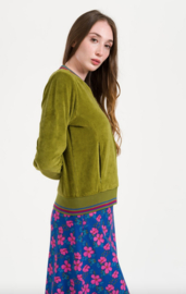 LaLamour-Nora Bomber Velour-Sphagnum