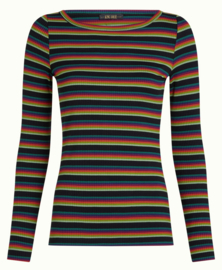 King Louie Lili  Top Lottie Stripe -Botanical Green