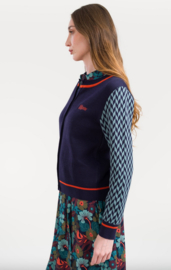 LaLamour-Knitwear Cardigan Slow Bloomer-Navy Peony