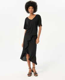 Surkana Oversize t-Shirt V-Neck Black 524NAWI013