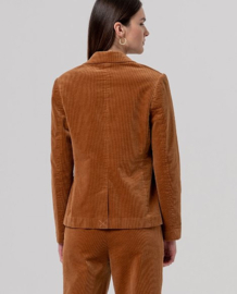 Surkana  Blazer With Printed Lining-Toffee 556TASS326