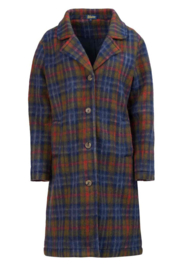 LaLamour-Moss Coat Felt Tartan- Sphagnum