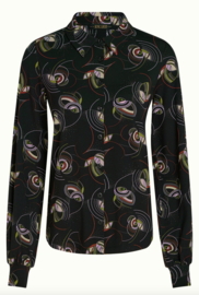 King Louie Maisie Blouse Dolly-Black