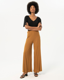 Surkana Long Palazzo Trousers Camel 524NAWI514