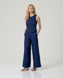 Surkana Wide Leg Pants-Blue  526NAPE525