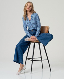 Surkana  Wide Leg Pants-Blue  516INCA525