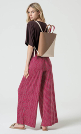 Surkana  Loose Pants With Front Pleat-Fuchsia 525RYON515