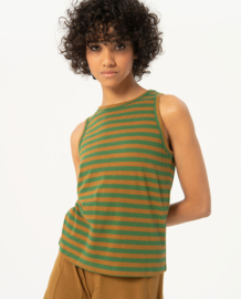 Surkana Sleeveless Striped T-shirt  Khaki 524FUSI011