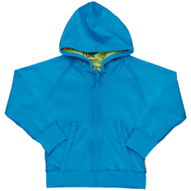 Maxomorra Cardigan Hood Reversible Picnic Grasshopper