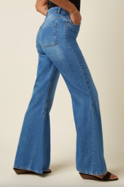 King Louie Jimmy Bell Bottom Pants Stone Denim-Blue Tint