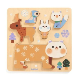 Djeco relief puzzel - woodyStack  DJ01090