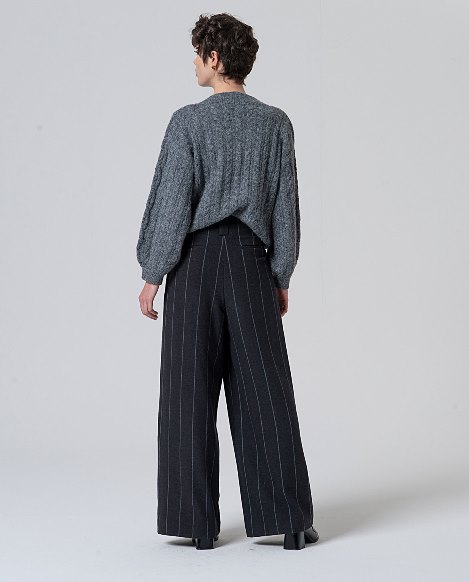 Surkana  Pinestripe Pants -Brown 565IRDI525