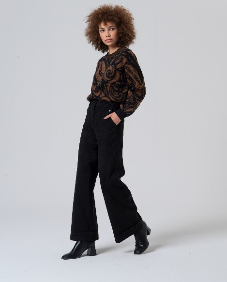 Surkana  Wide-Leg Pants  Black 555LISU526