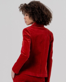Surkana  Blazer With Printed Lining-Englisch Red 556TASS326