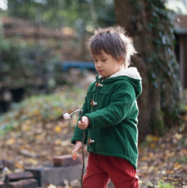 Little Green Radicals- Vintage Green Duffle Coat