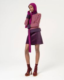 Surkana Striped Jumper Turtleneck Purple 564ALZE231