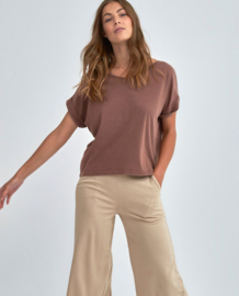 Surkana short sleeves oversided t-shirt brown 522ROSO013