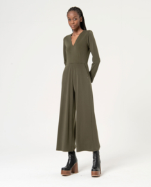Surkana V-neck Jumpsuit Khaki 554NEJU811