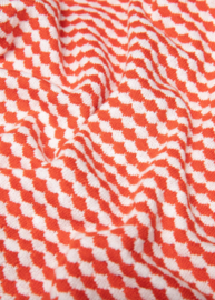 Blutsgeschwister Knitted Top-Petite Poloette-Mixed dots Red White