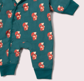 Little Green Radicals-  Red foxes Sherpa Lined Snowsuit