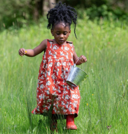Little Green Radicals- Little Rabbits Reversible Pinny Dress