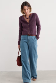 Seasalt Dawson Pick Cardigan Merino -Grape