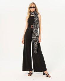 Surkana Strapless Jumpsuit and Wide Trousers Black 524ESAL818