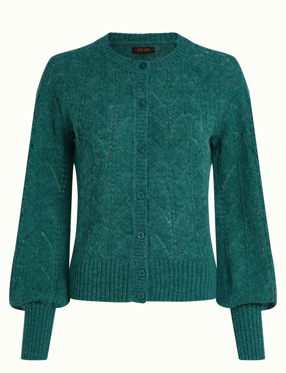King Louie  Raglan Cardi Bernard-Spruced Green