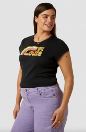 King Louie  Cath Tee -Black- Placement Print