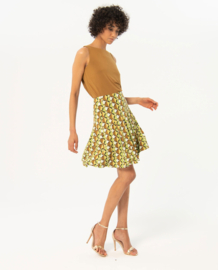 Surkana Short Skirt With Godets Green 524GIV6161