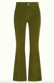 King Louie Tammy Flared Pants Baby Cord-Posey Green