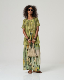 Surkana  Wide Leg Pants-Green  526MIZY524